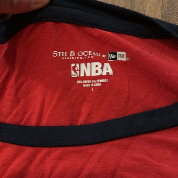 Washington Wizards Basketball NBA Raglan Tee 3/4 Sleeve Women Size Large-Stretch - Picture 5 of 10